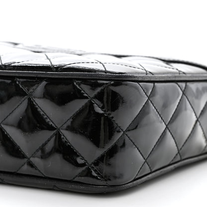 Chanel Patent Quilted Tassel Camera Case Black 10 of 11