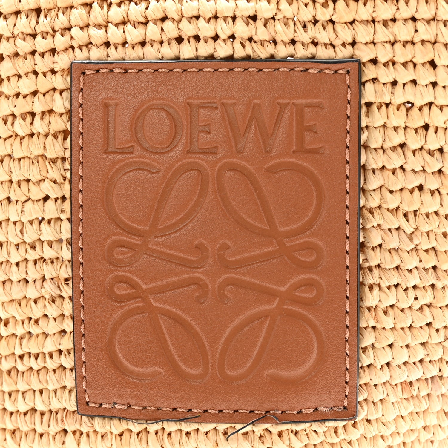 Loewe Raffia Mini Slit Tote Bag Natural Tan 7 of 12