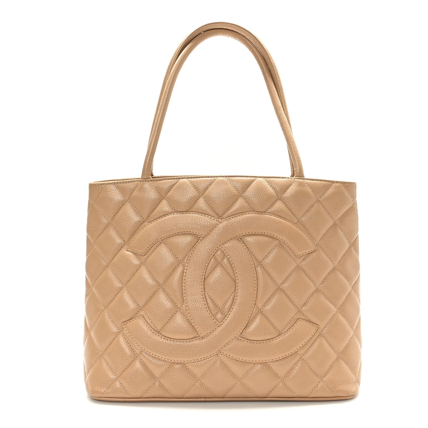 Chanel Caviar Quilted Medallion Tote Beige 1 of 9