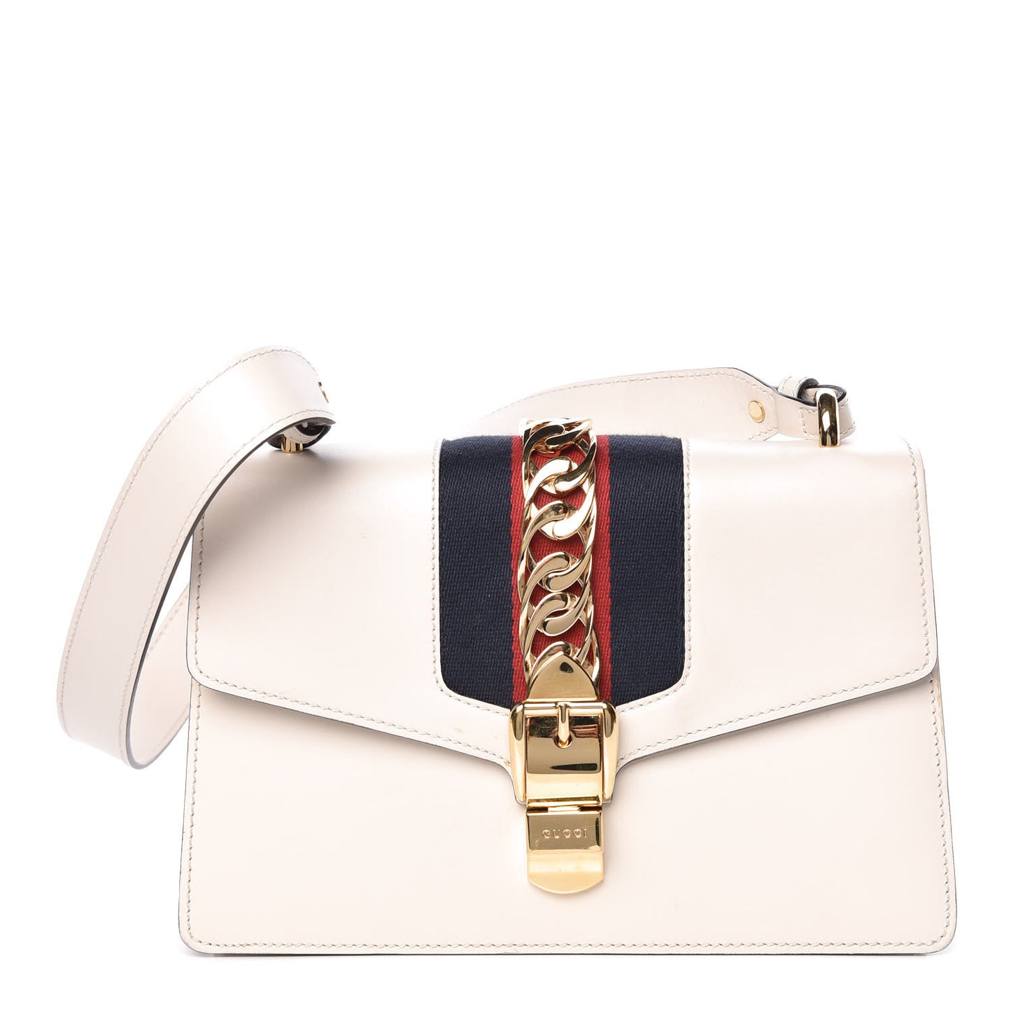 Calfskin Small Sylvie Shoulder Bag White