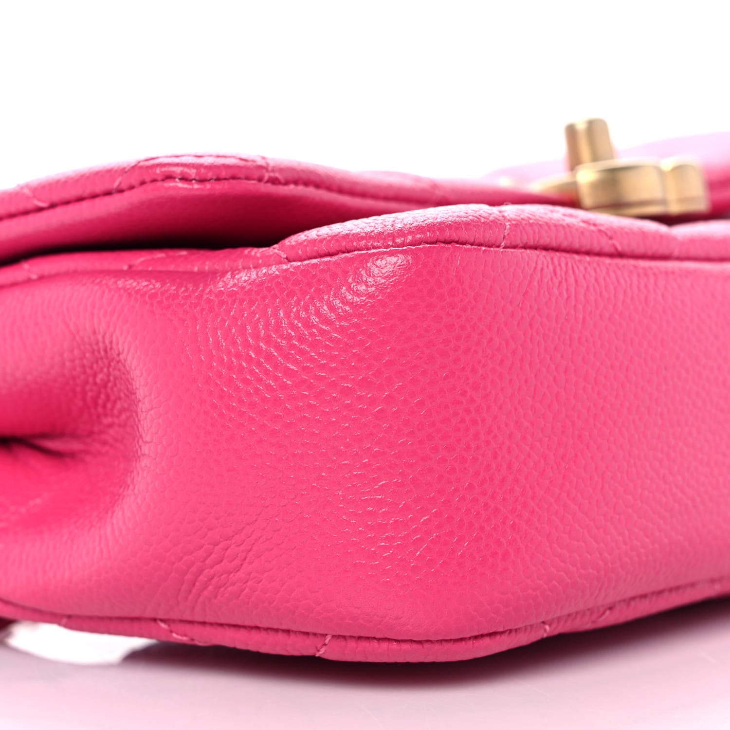 Chanel Caviar Quilted Chain Melody Waist Belt Bag Dark Pink 7 of 9