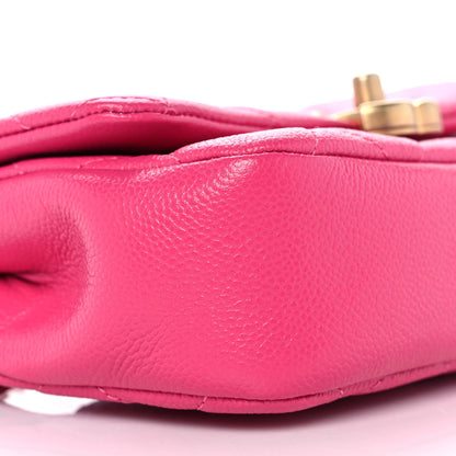 Chanel Caviar Quilted Chain Melody Waist Belt Bag Dark Pink 7 of 9
