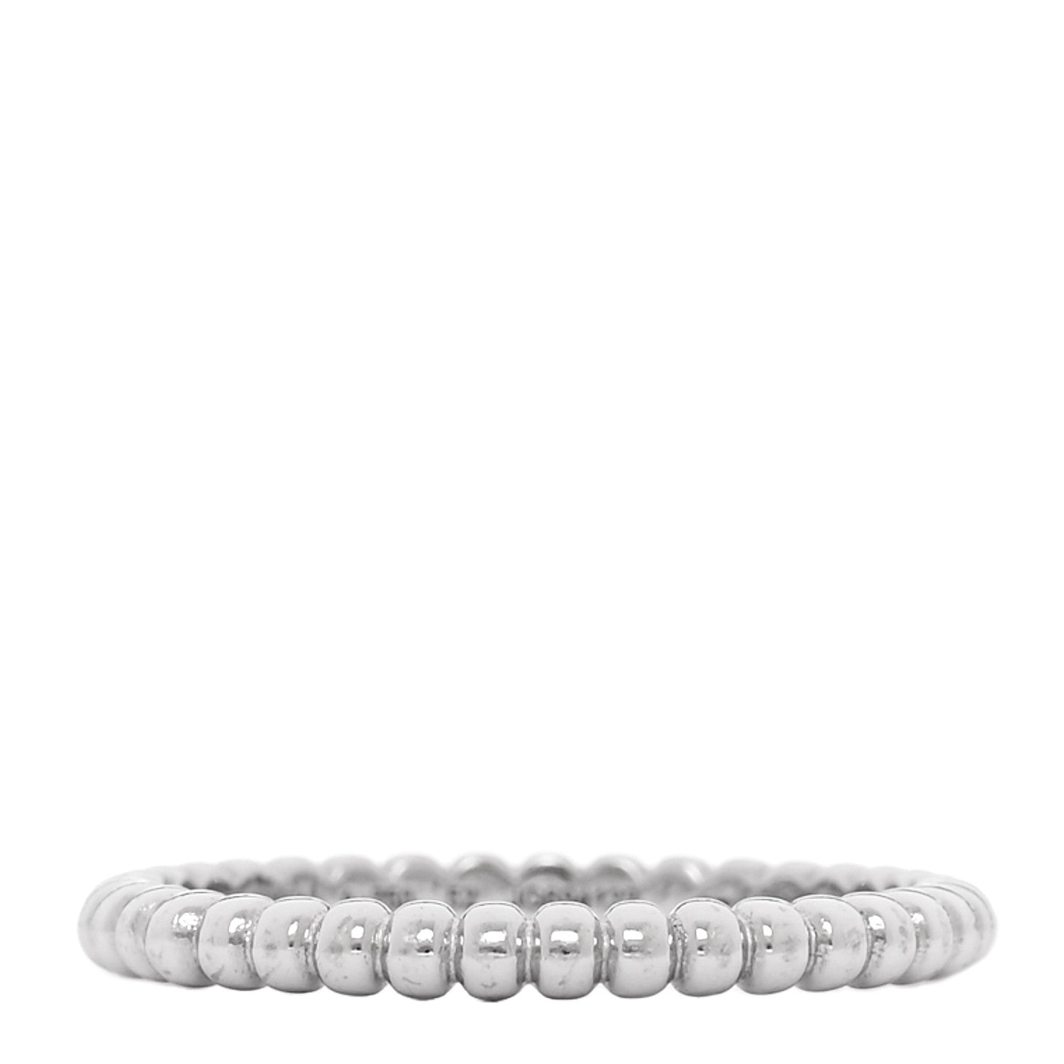 Van Cleef & Arpels 18K White Gold Small Perlee Ring 52 6 1 of 4