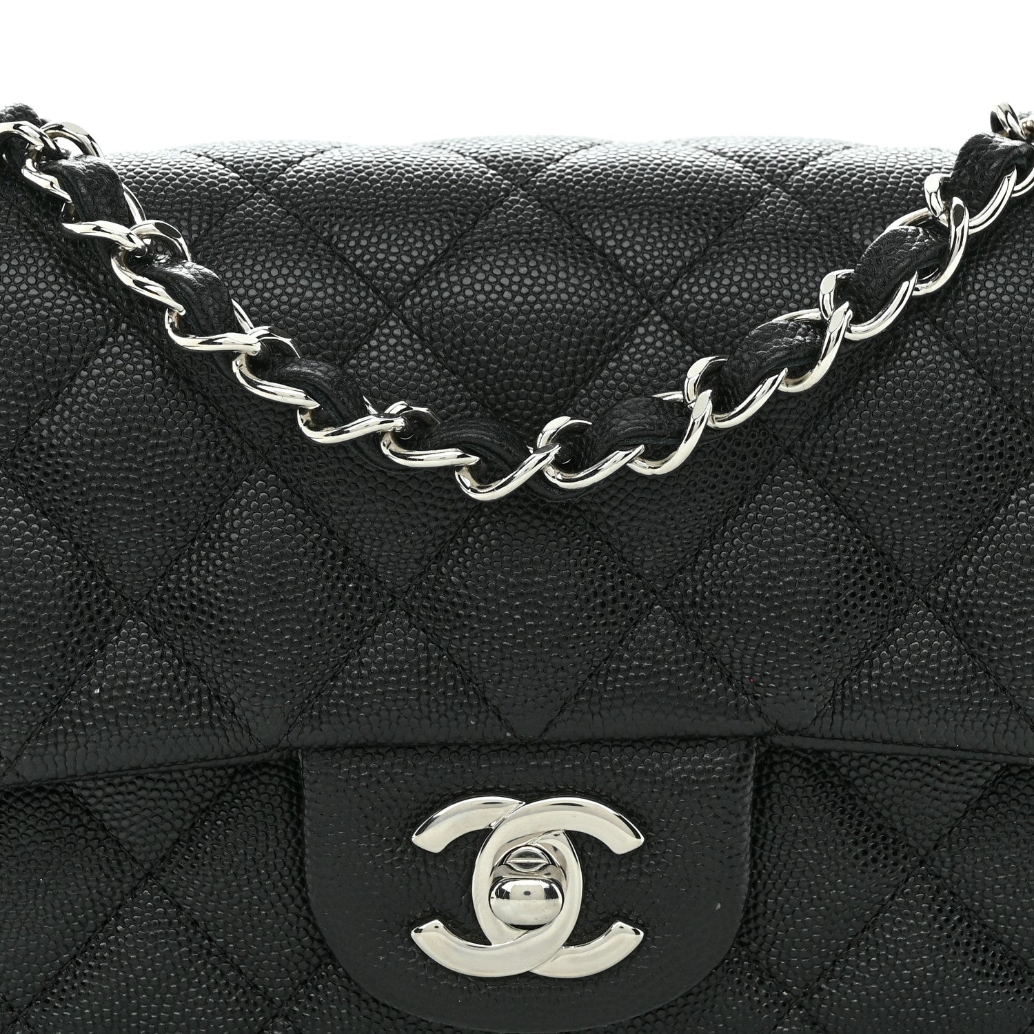 Chanel Caviar Quilted Mini Rectangular Flap Black 8 of 12