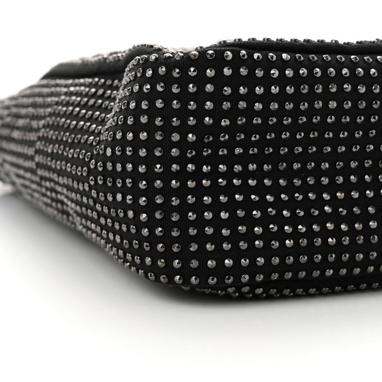 Saint Laurent Cotton Studded Le 5 A 7 Soft Hobo Black 9 of 10