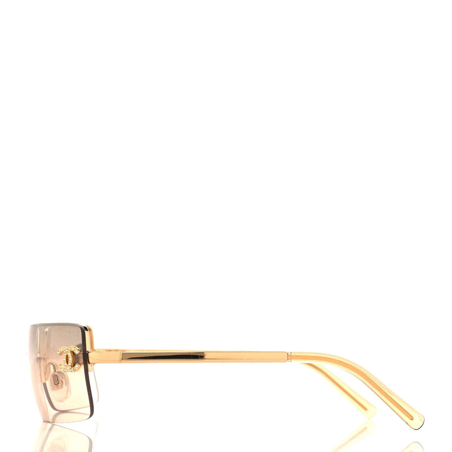 Crystal CC Logo Sunglasses 4104-B Gold