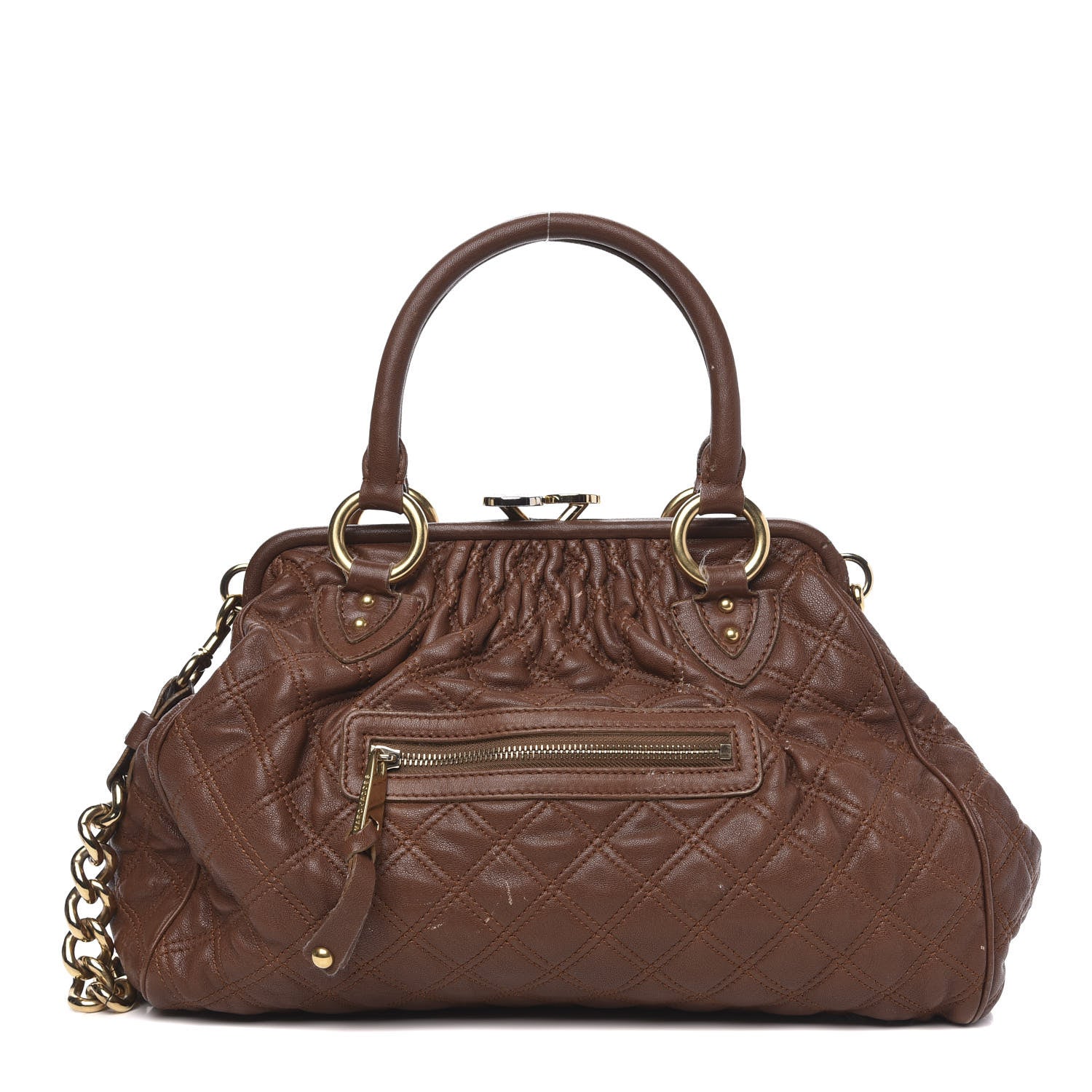 Marc Jacobs Calfskin Quilted Stam Brown 1 of 18