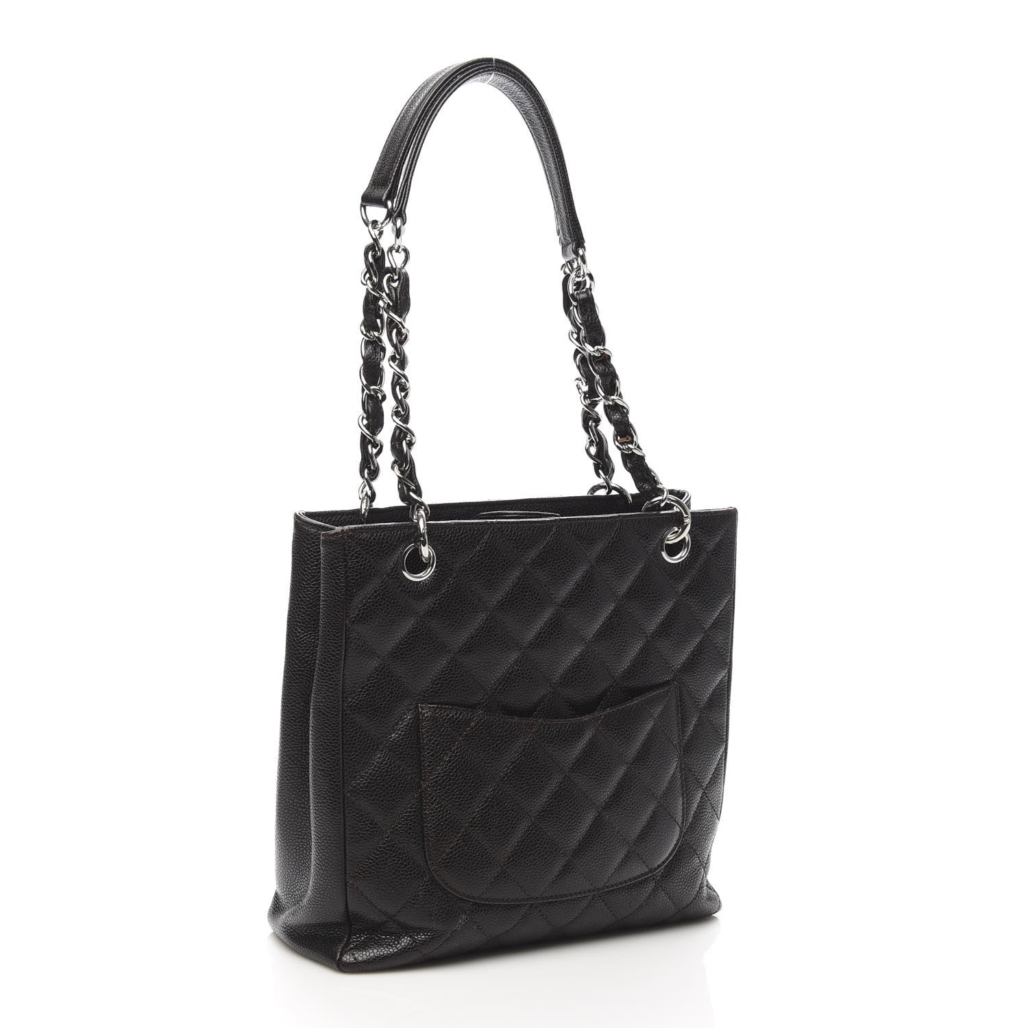 Chanel Caviar Quilted Petit Shopping Tote PST Black 3 of 9