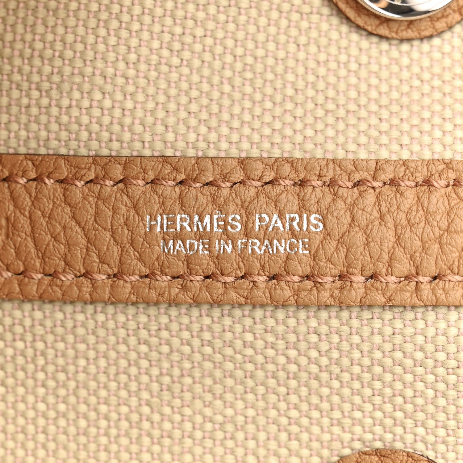 Hermes Toile Militaire Vache Country Garden Party 30 TPM Tote Beton Biscuit 6 of 10