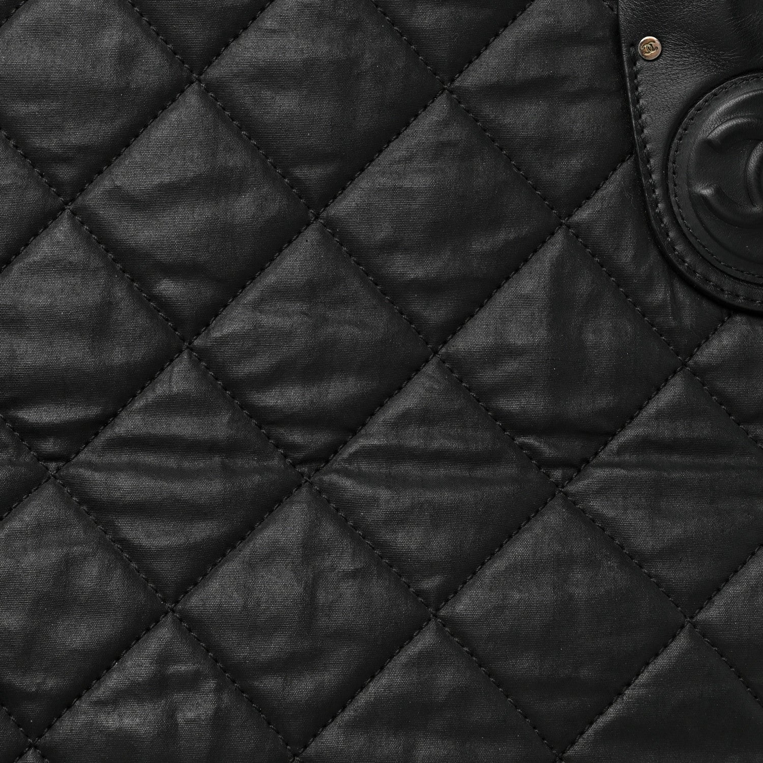 Chanel Nylon Quilted Duffle Trolley Black 10 of 15