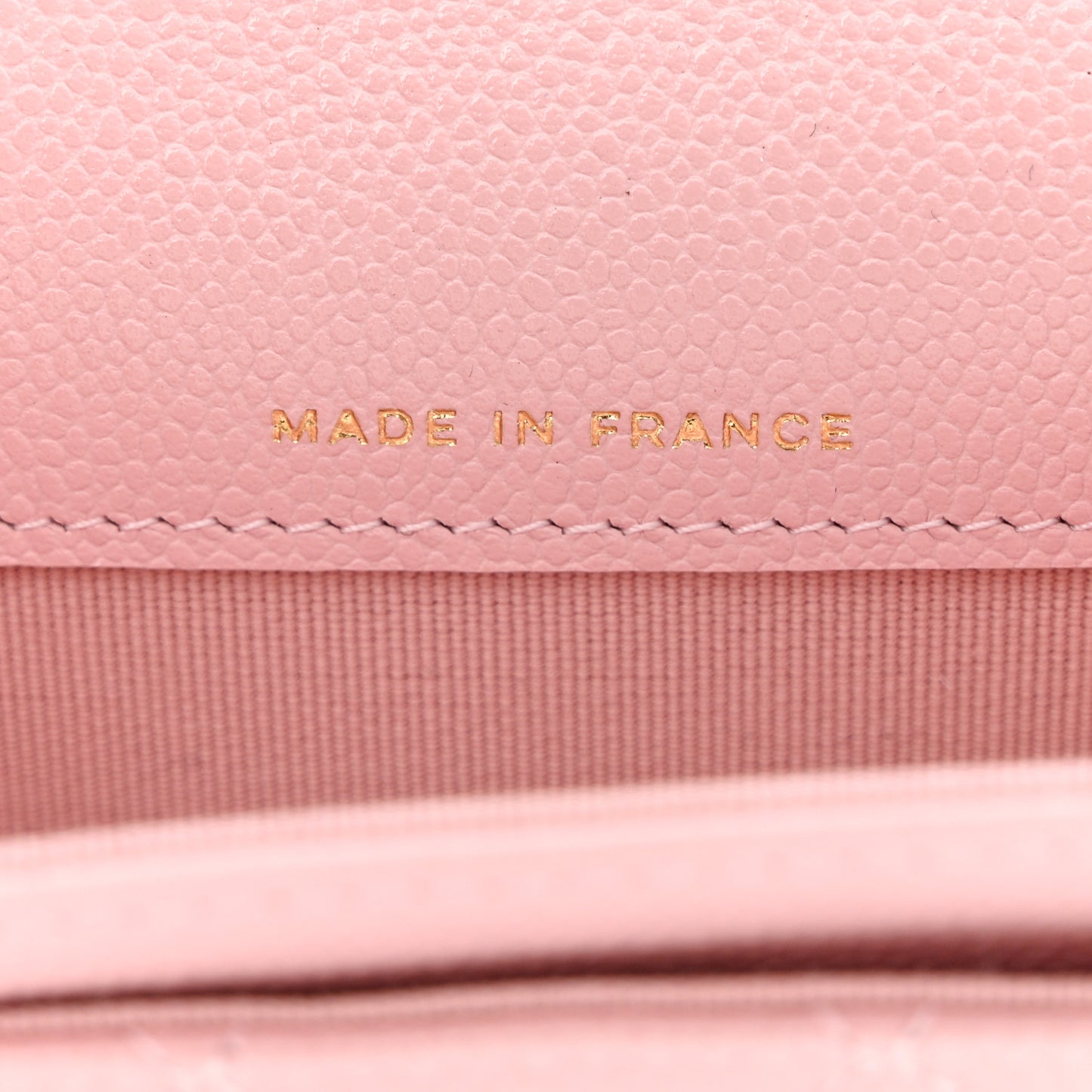 Caviar Quilted Flap Card Holder Wallet Light Pink