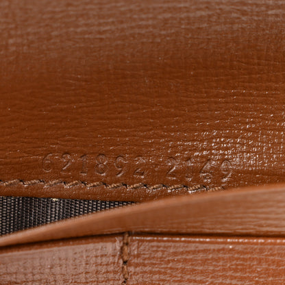 Gucci GG Supreme Monogram Azalea Calfskin Horsebit 1955 Wallet On Chain Beige Ebony Brown Sugar 7 of 13