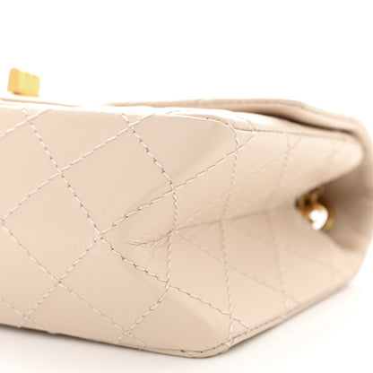 Chanel Aged Calfskin Quilted 2.55 Reissue Mini Flap Ecru 10 of 11