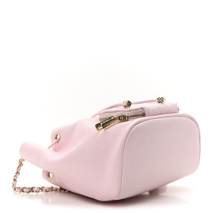 Chanel Caviar Quilted CC Pocket Bucket Bag Light Pink 4 of 10