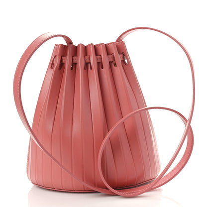 Mansur Gavriel Vegetable Tanned Calfskin Pleated Mini Bucket Bag Blush 3 of 8