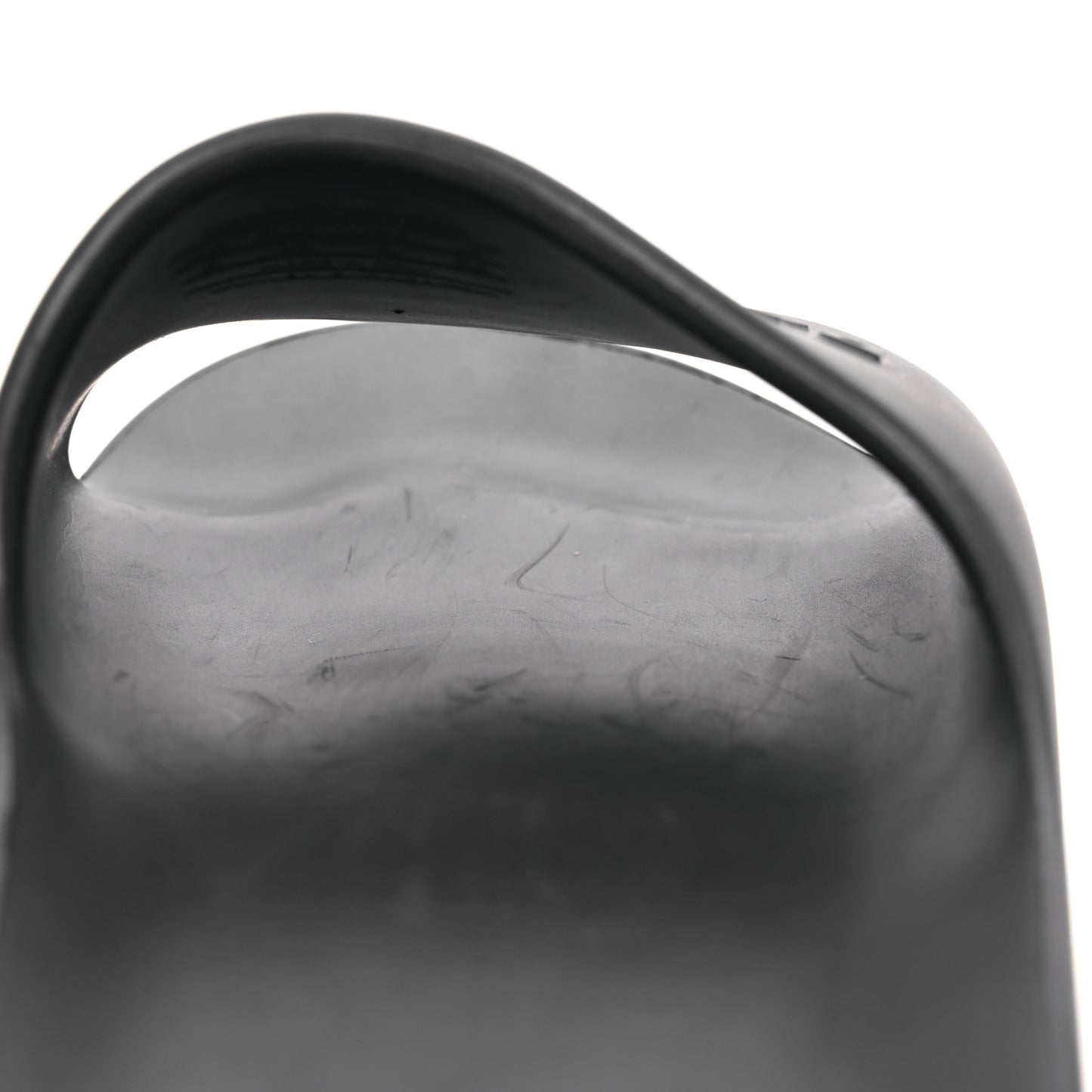 Rubber Chunky Platform Slide Sandals 39 Black