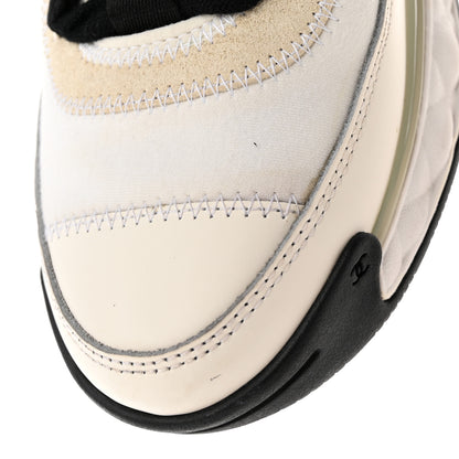 Chanel Velvet Calfskin Mixed Fibers CC Sneakers 36 Ivory Black 12 of 13