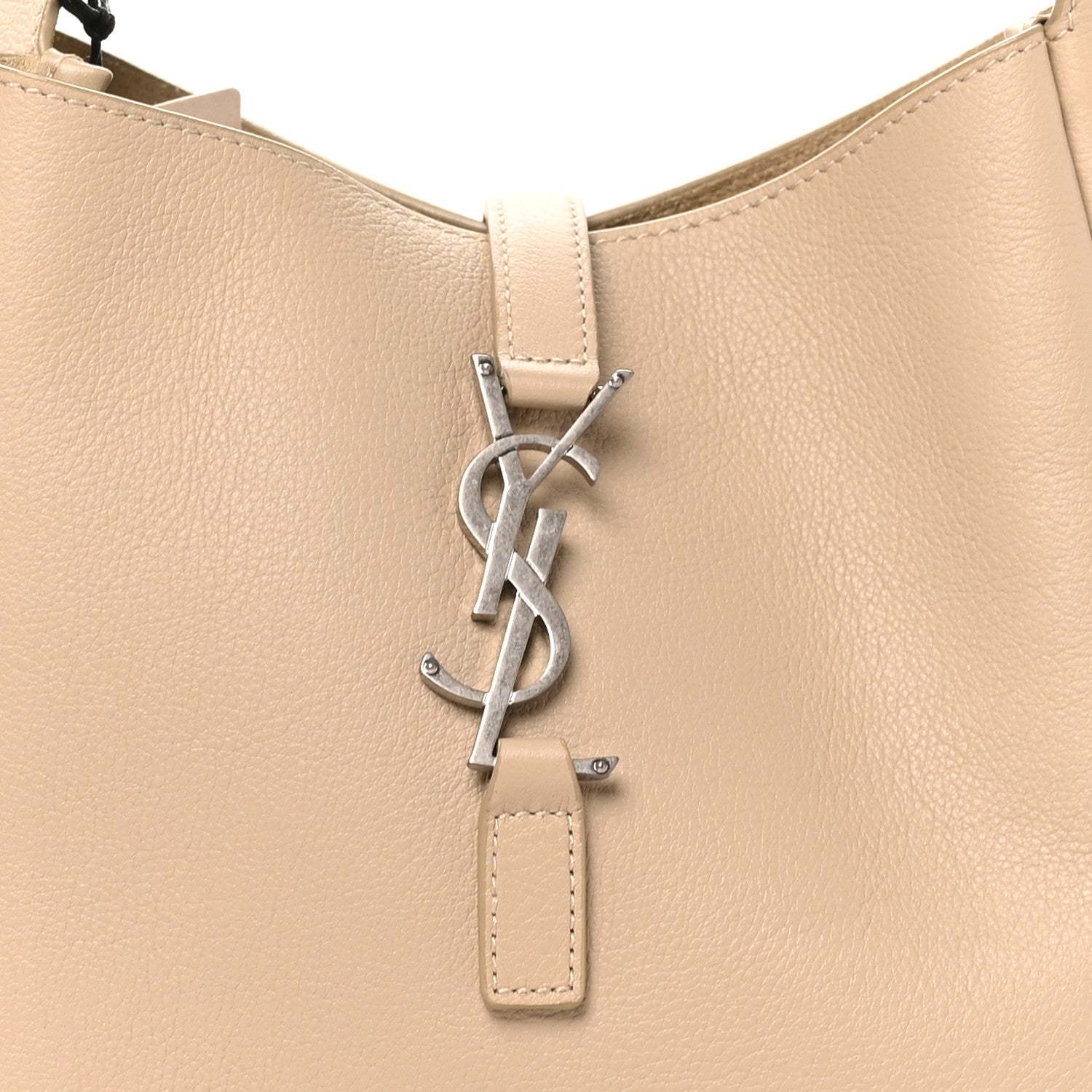 Saint Laurent Smooth Calfskin Small Le 5 A 7 Soft Hobo Sea Salt 7 of 9