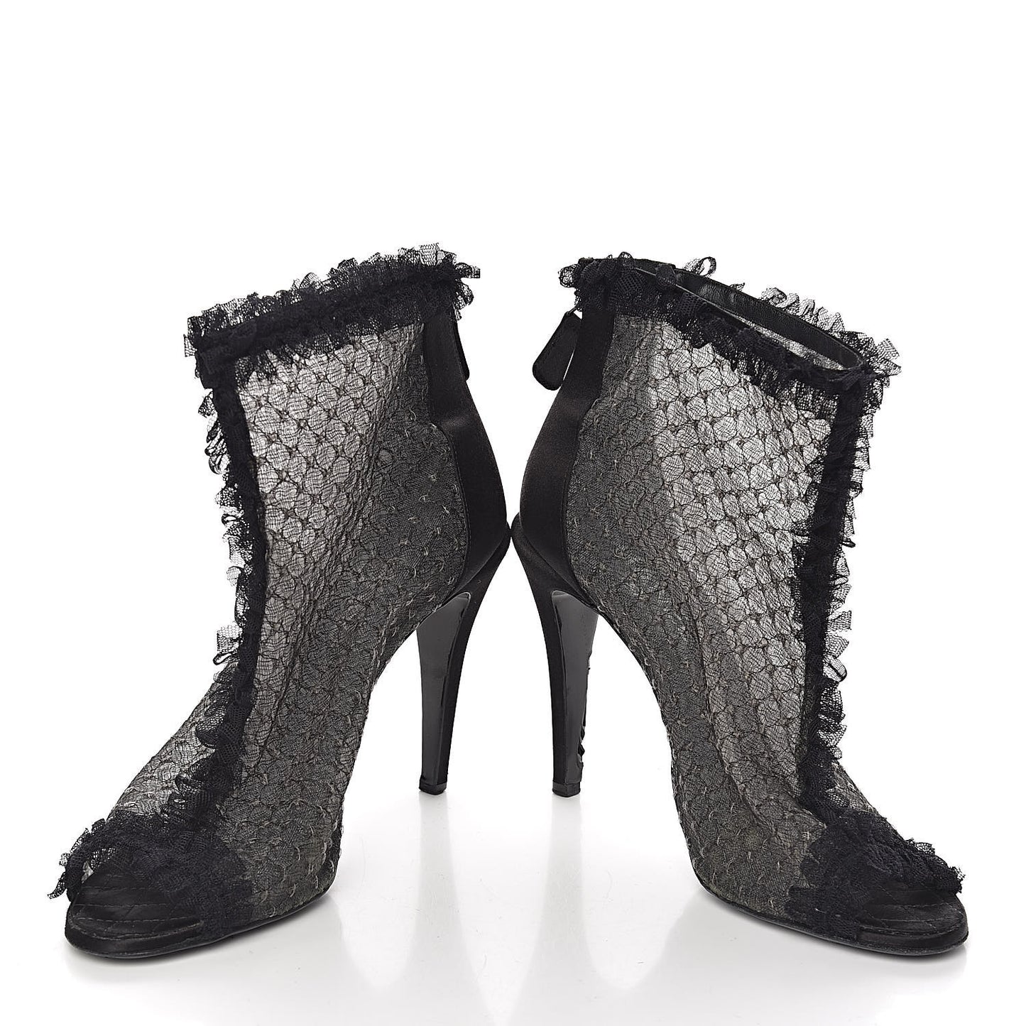 Lace Mesh Booties 39 Black