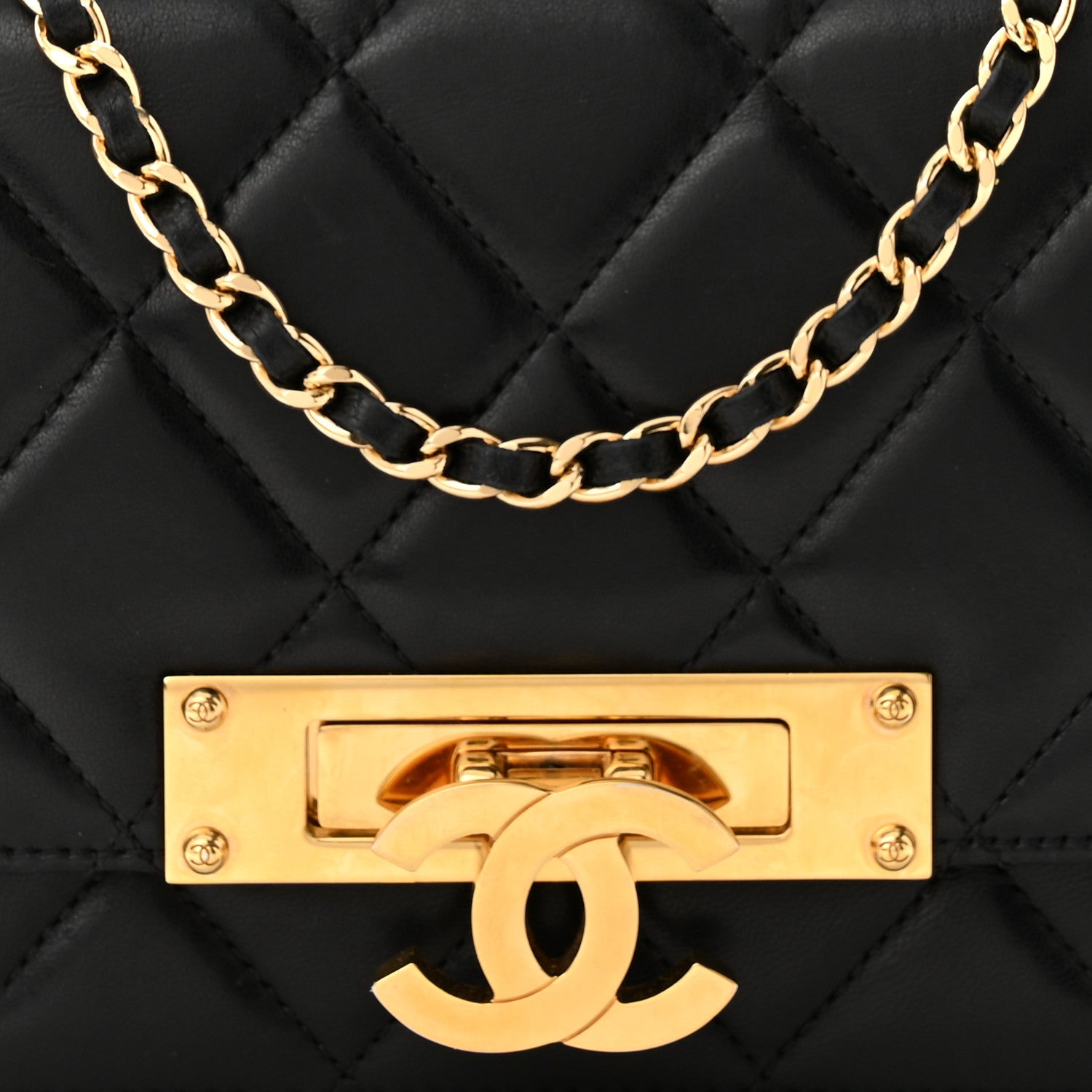 Chanel Lambskin Quilted Golden Class Wallet on Chain WOC Black 8 of 10