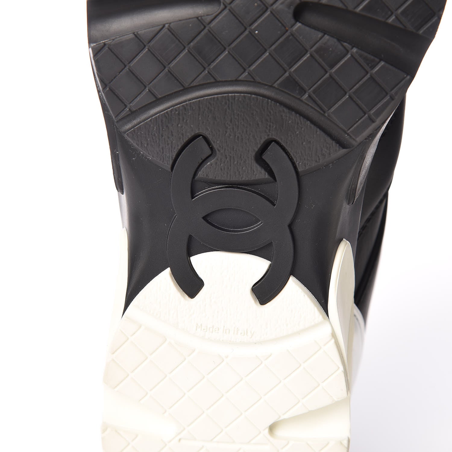 Chanel Calfskin CC Sneakers 39 Black White 8 of 9