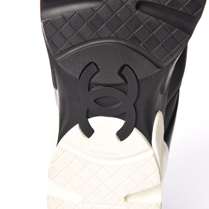 Chanel Calfskin CC Sneakers 39 Black White 8 of 9