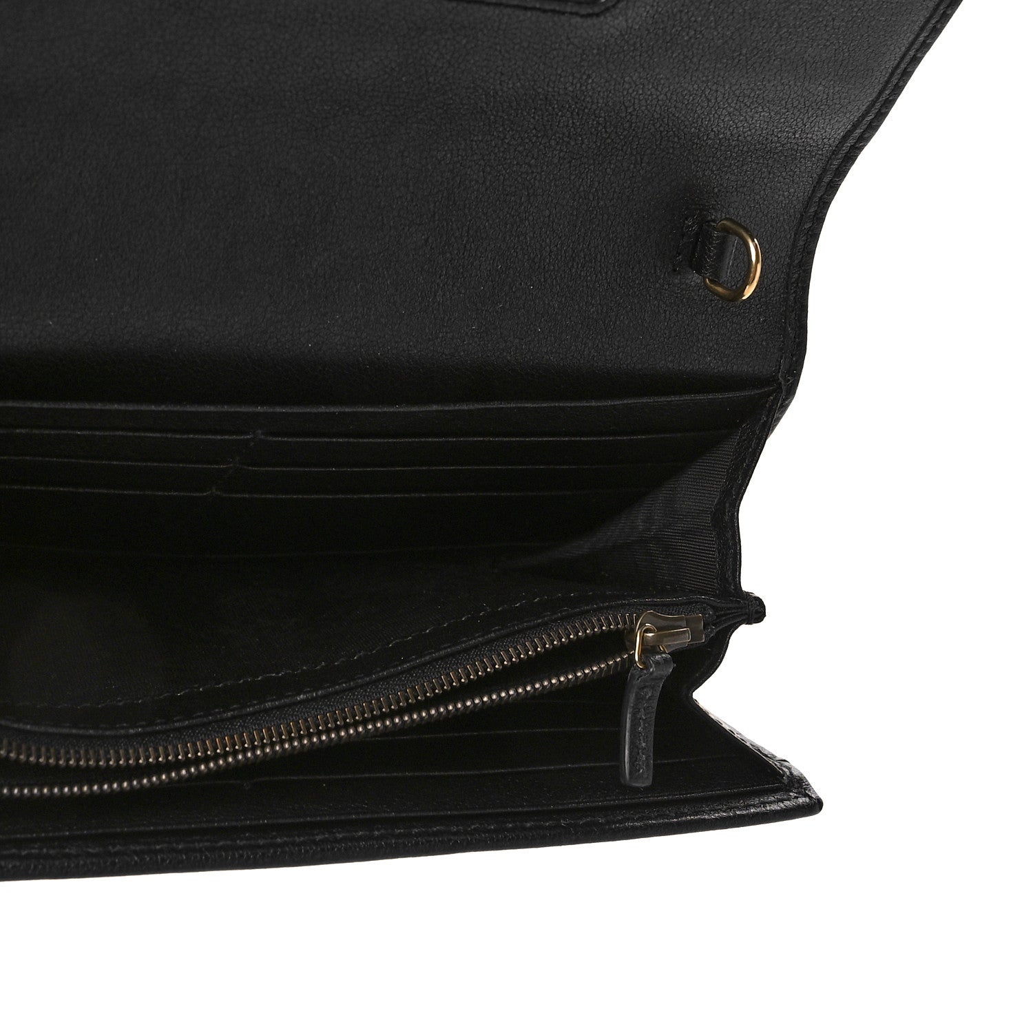 Gucci Wonka Grain Calfskin Diana Chain Wallet Black 5 of 10