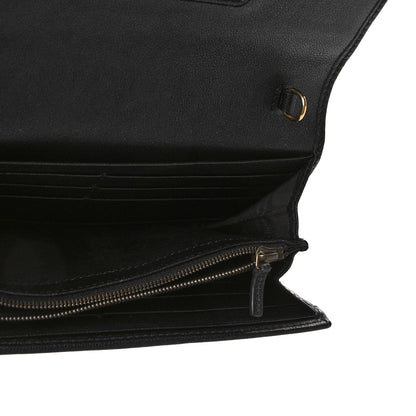 Gucci Wonka Grain Calfskin Diana Chain Wallet Black 5 of 10