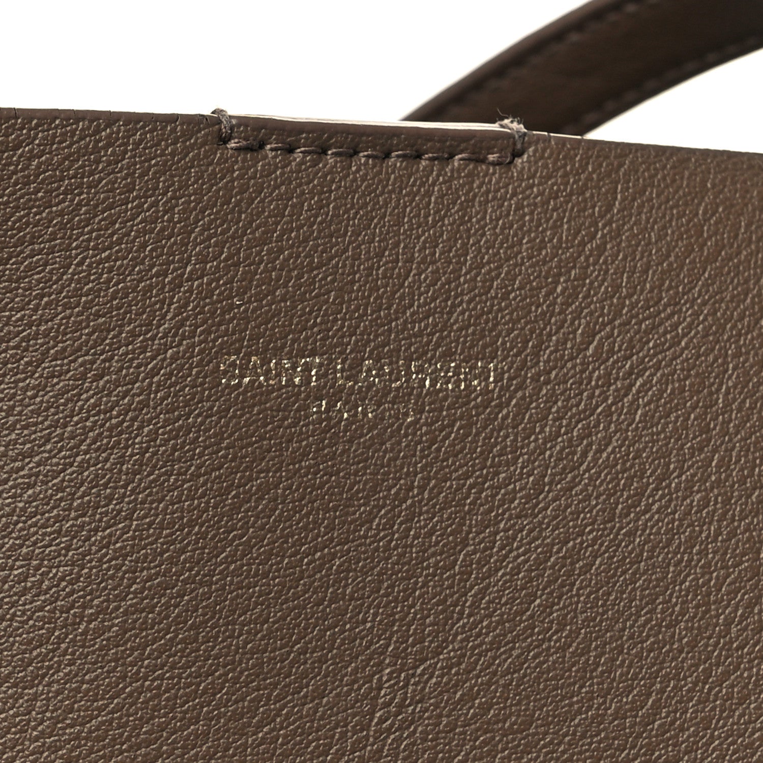Saint Laurent Calfskin Large Shopping Tote Dark Beige 6 of 7