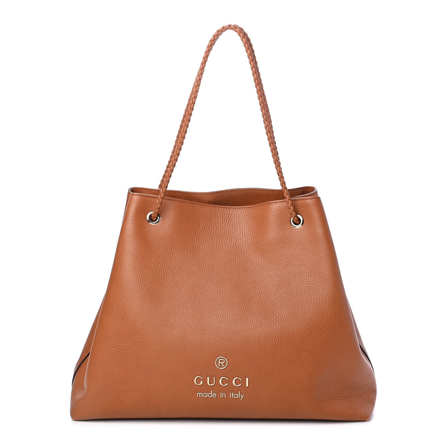 Calfskin Large Gifford Braided Handle Tote Saffron