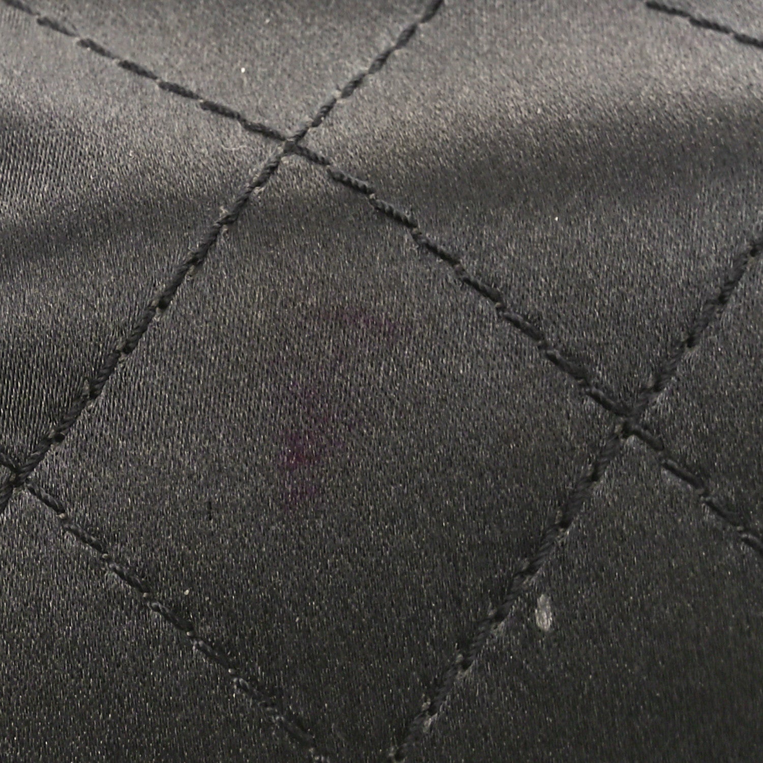 Chanel Satin Quilted Crystal CC Square Flap Grey 13 of 13