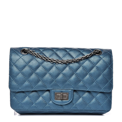 Chanel Metallic Sheepskin Quilted 2.55 Reissue 225 Flap Blue 1 of 10