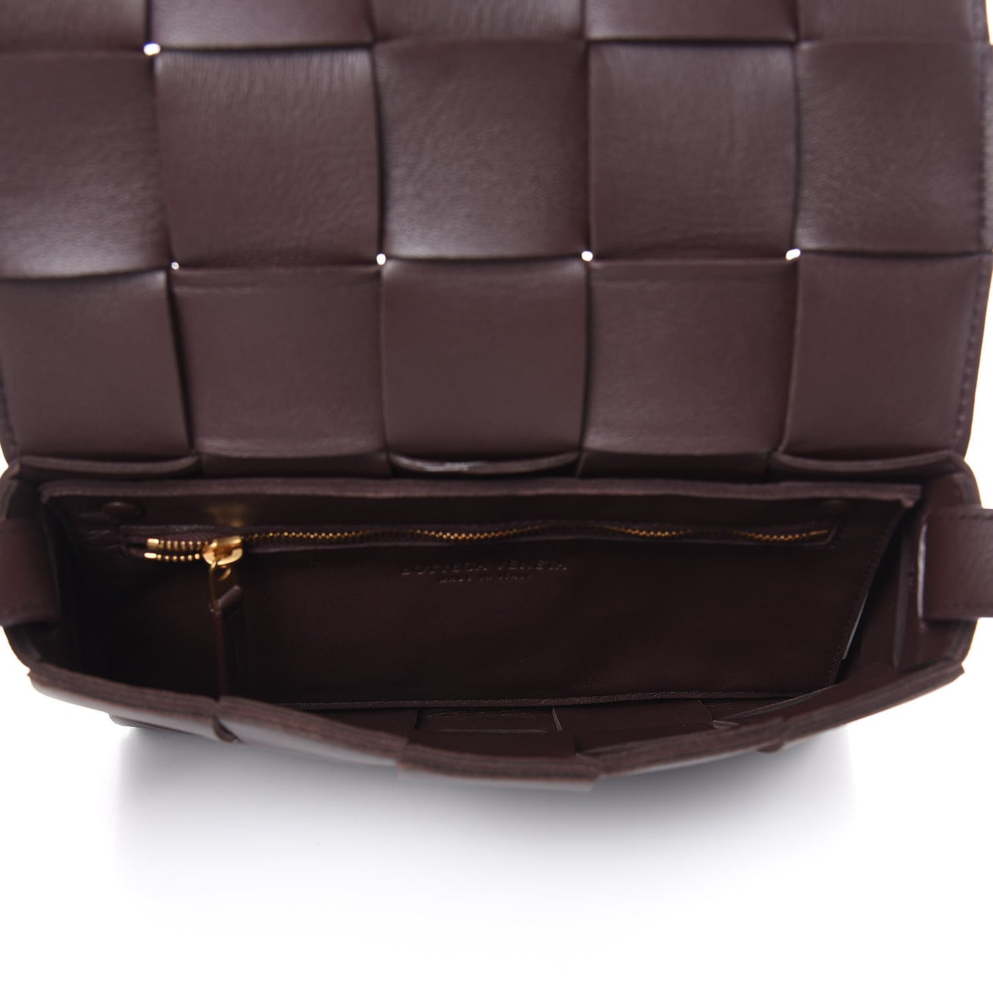 Lambskin Maxi Intrecciato Cassette Crossbody Bag Oxblod
