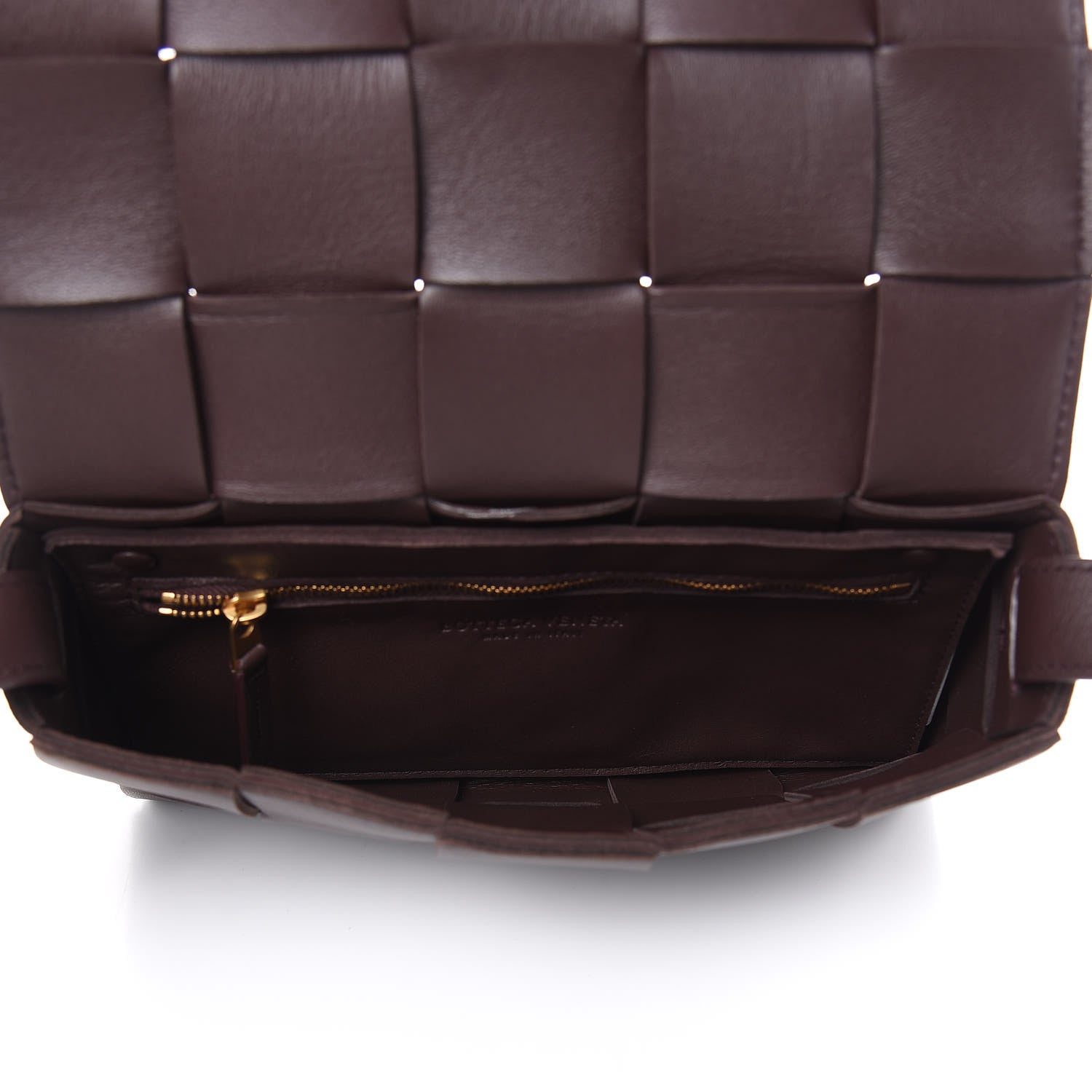 Bottega Veneta Lambskin Maxi Intrecciato Cassette Crossbody Bag Oxblod 5 of 9