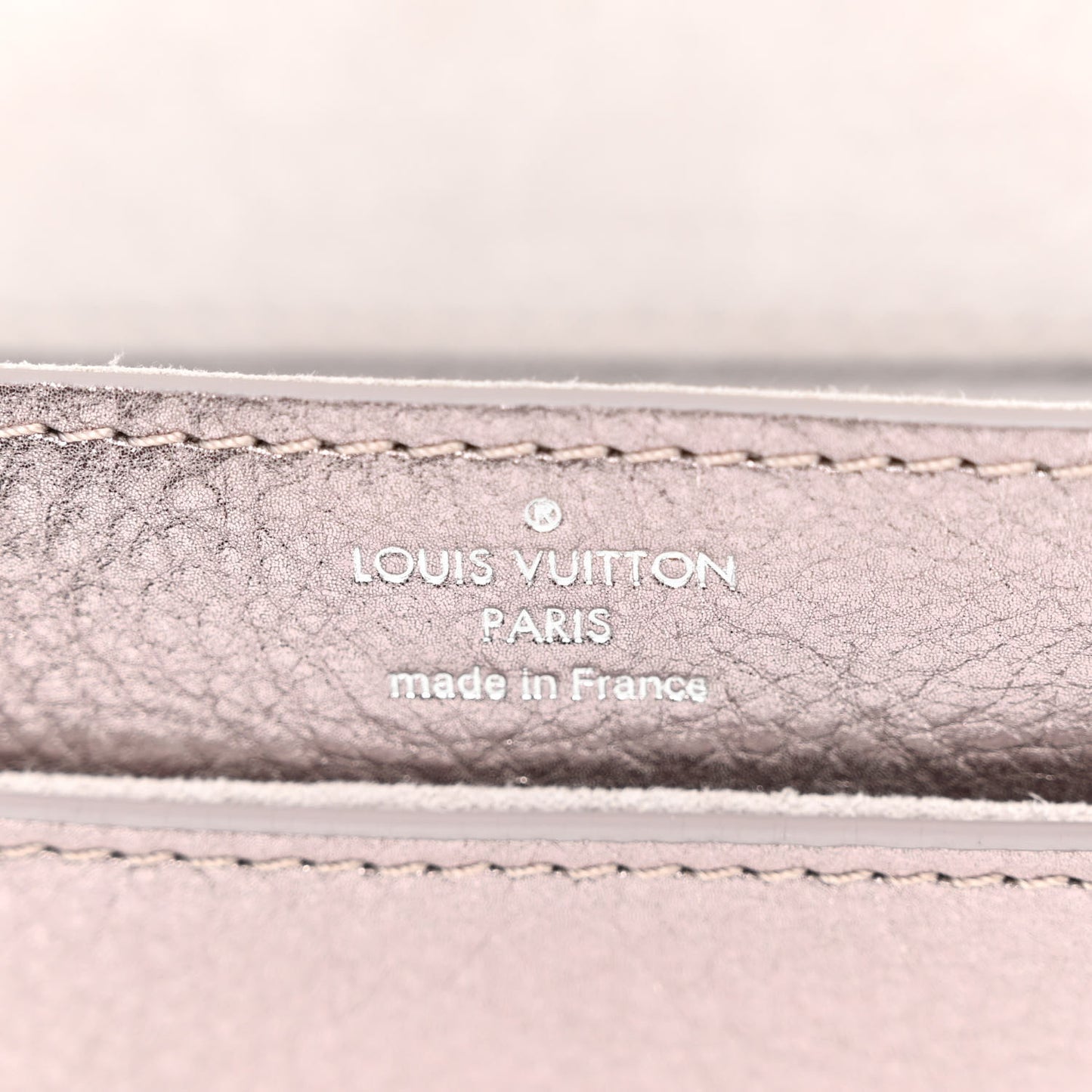 Metallic Grained Calfskin Louise Clutch GM NM