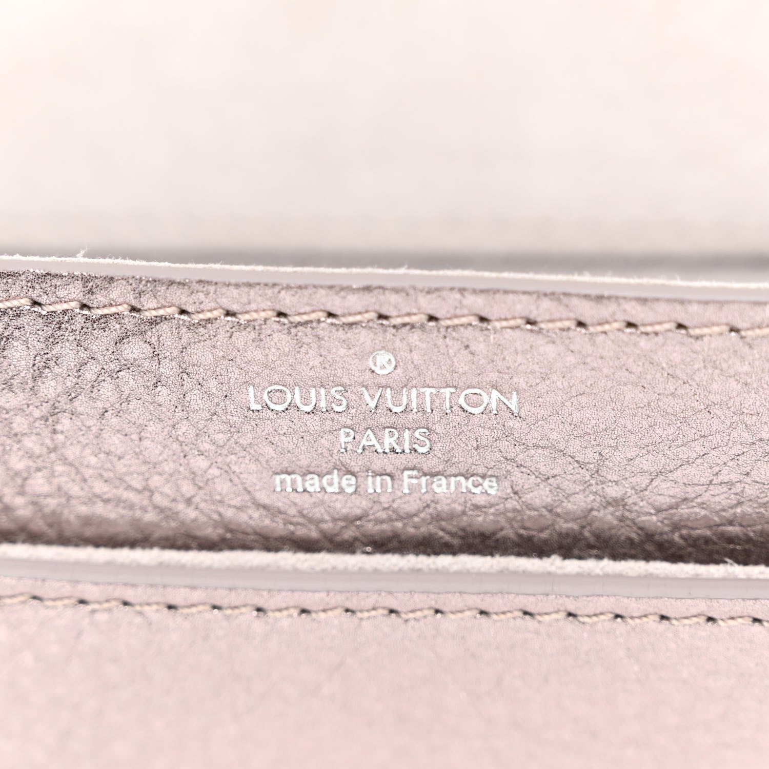 Louis Vuitton Metallic Grained Calfskin Louise Clutch GM NM 7 of 12