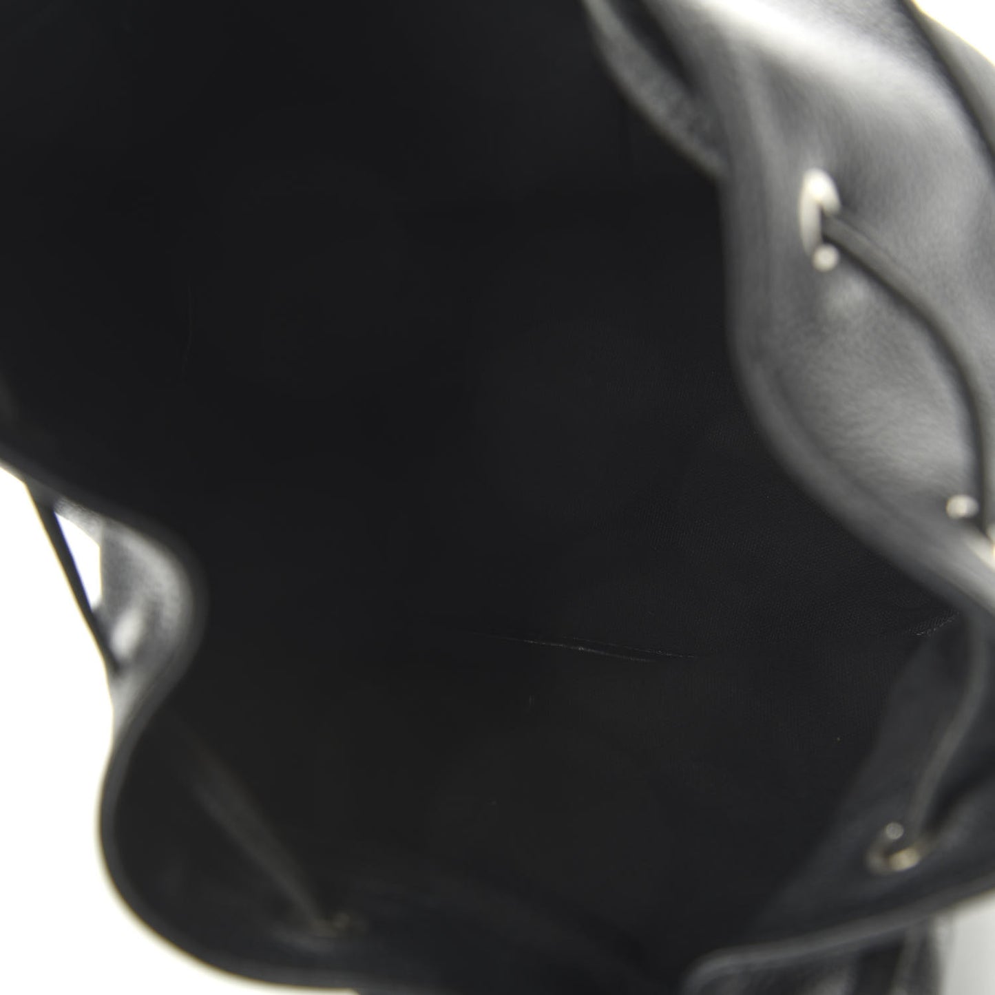 Calfskin Padlock Skull Bucket Bag Black