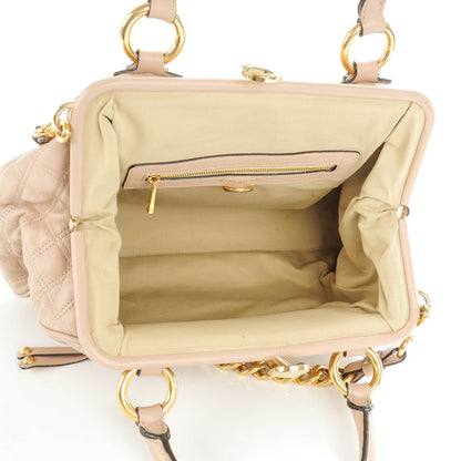 Marc Jacobs Lacquered Goatskin Quilted Stam Beige 5 of 7