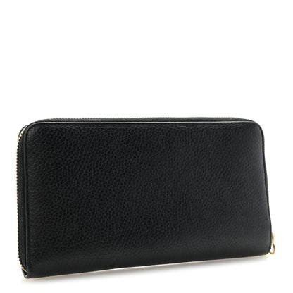 Gucci Pebbled Calfskin Soho Zip Around Wallet Black 3 of 8
