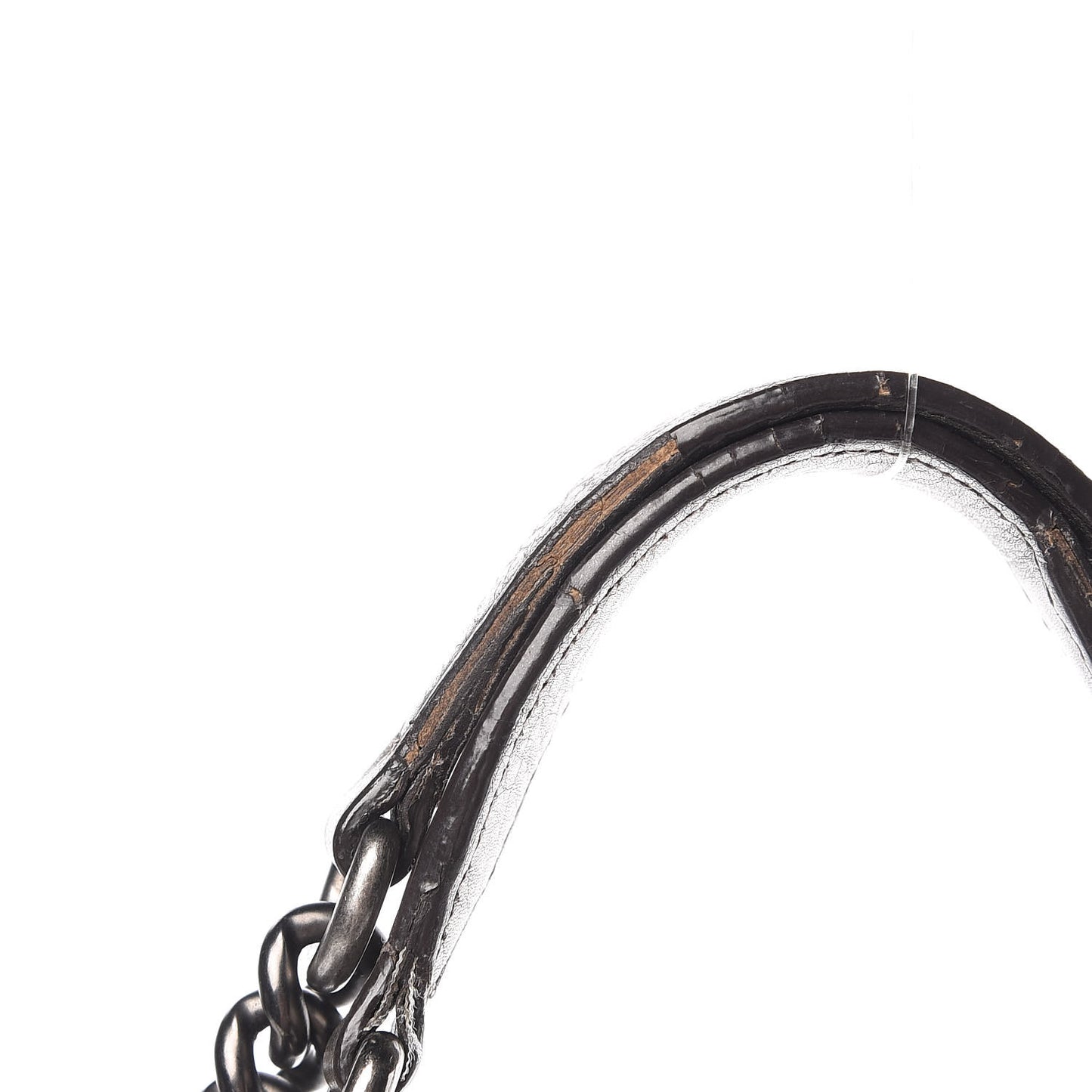 Metallic Pebbled Calfskin Medium Soho Chain Shoulder Bag Sasso