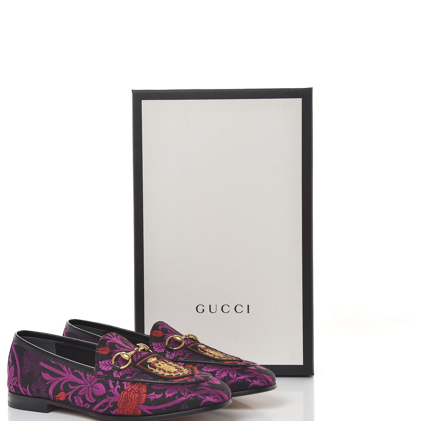 Jacquard Floral Womens Horsebit Jordaan Loafers 37 Black Begonia