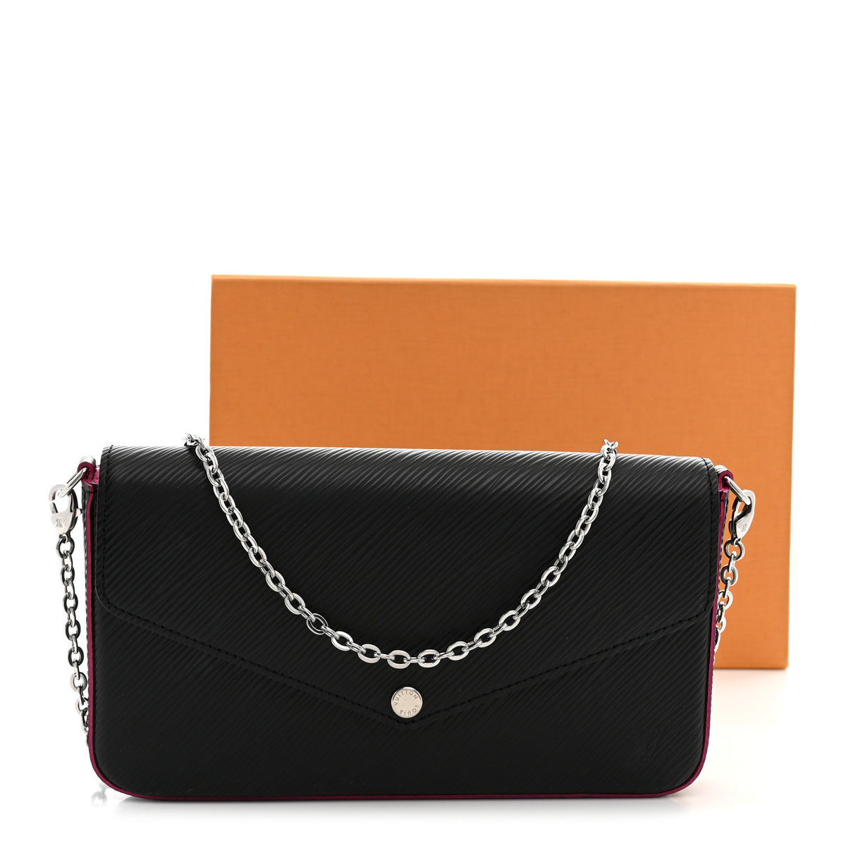 Louis Vuitton Epi Pochette Felicie Black Hot Pink 12 of 12