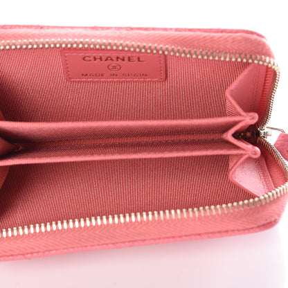 Chanel Caviar Quilted Zip Coin Purse Pink 5 of 8