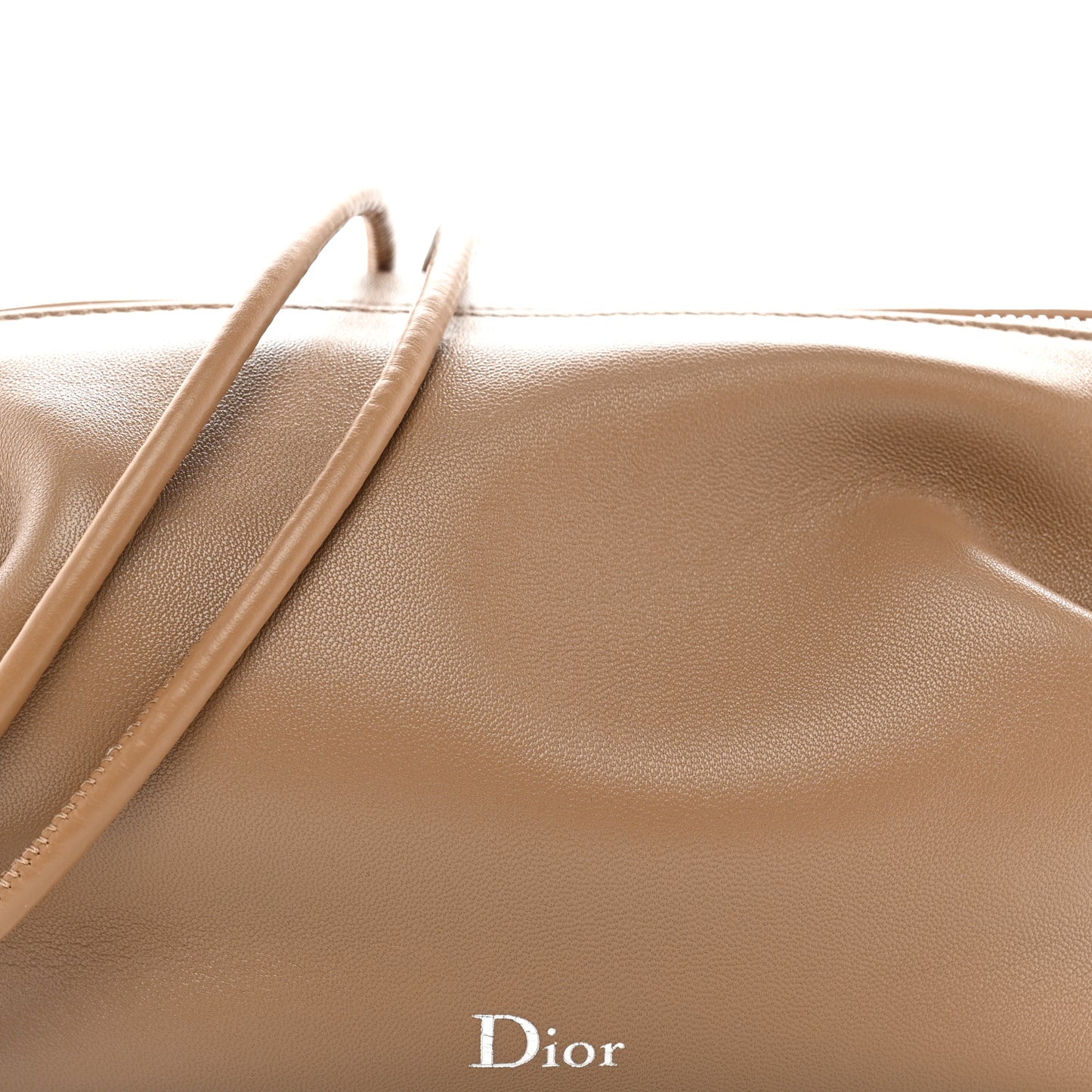Supple Lambskin Bow Pouch Camel