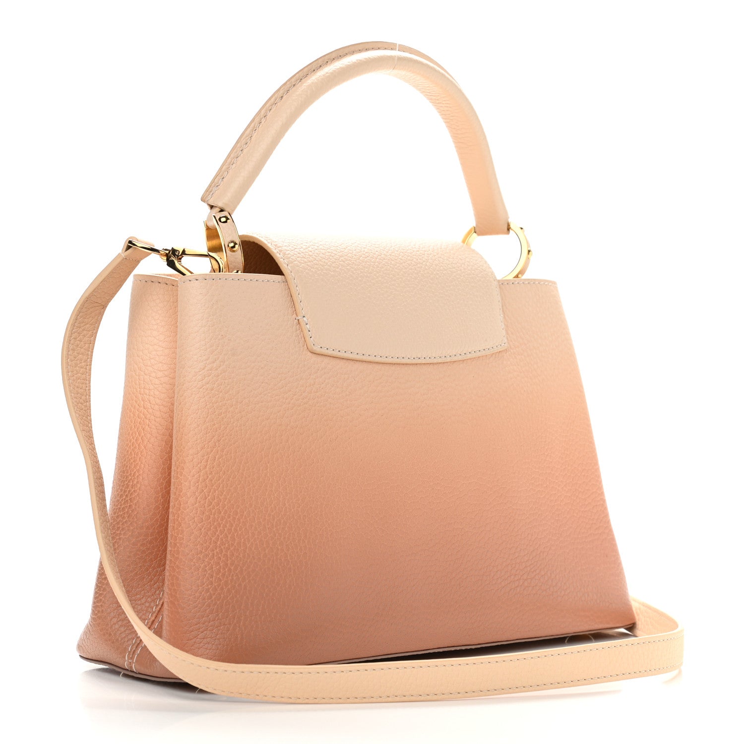 Louis Vuitton Taurillon Gradient Capucines PM Cloudy Creme 3 of 9