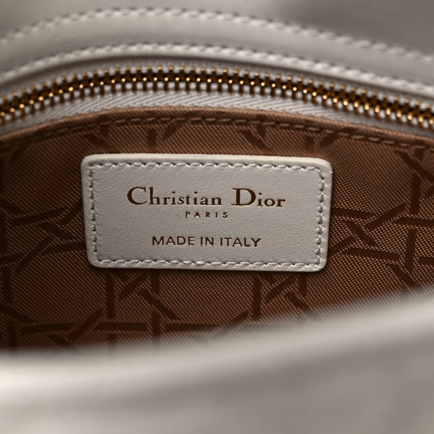 Lambskin Cannage Small My ABCDior Lady Dior White