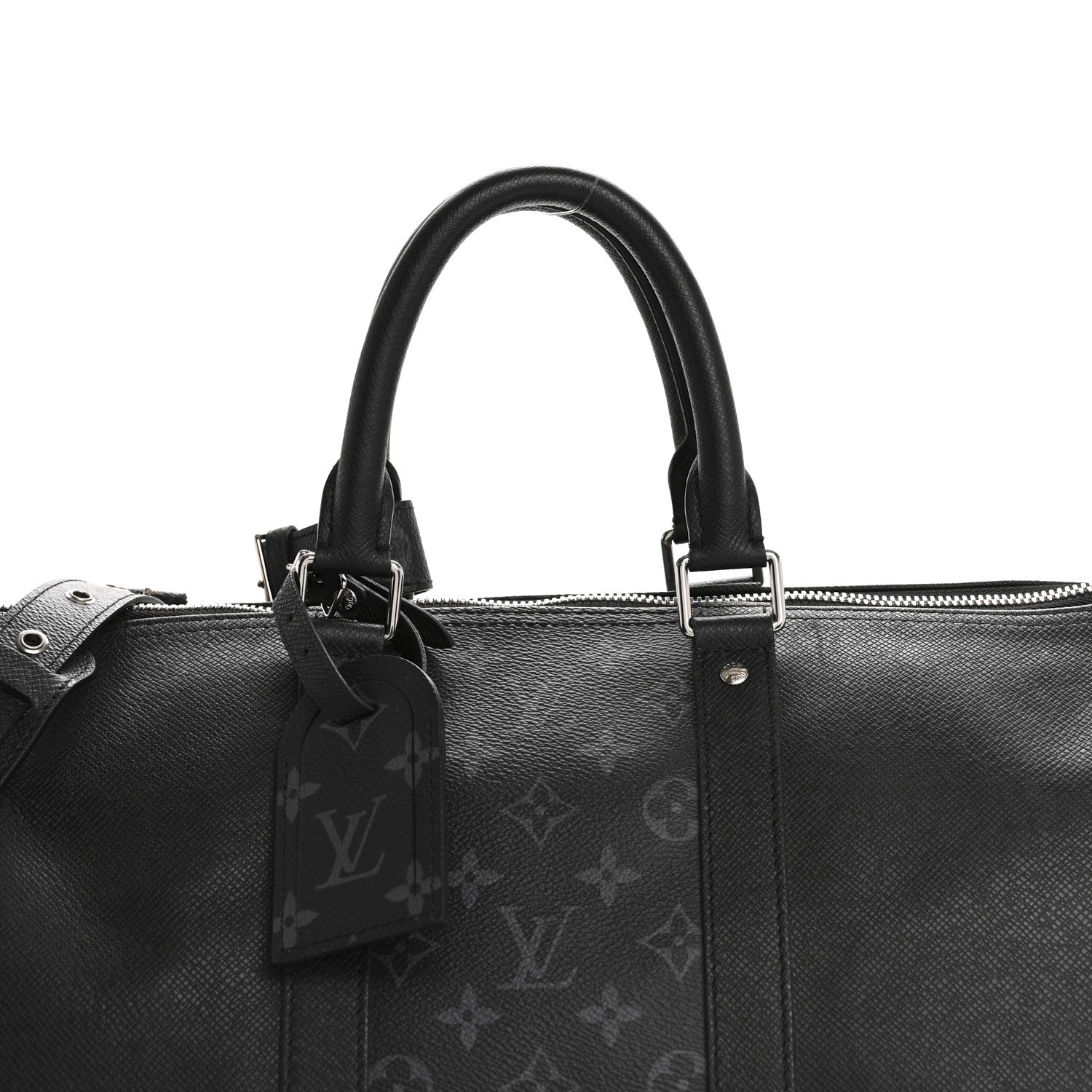 Louis Vuitton Taiga Monogram Eclipse Keepall Bandouliere 50 Black 6 of 14