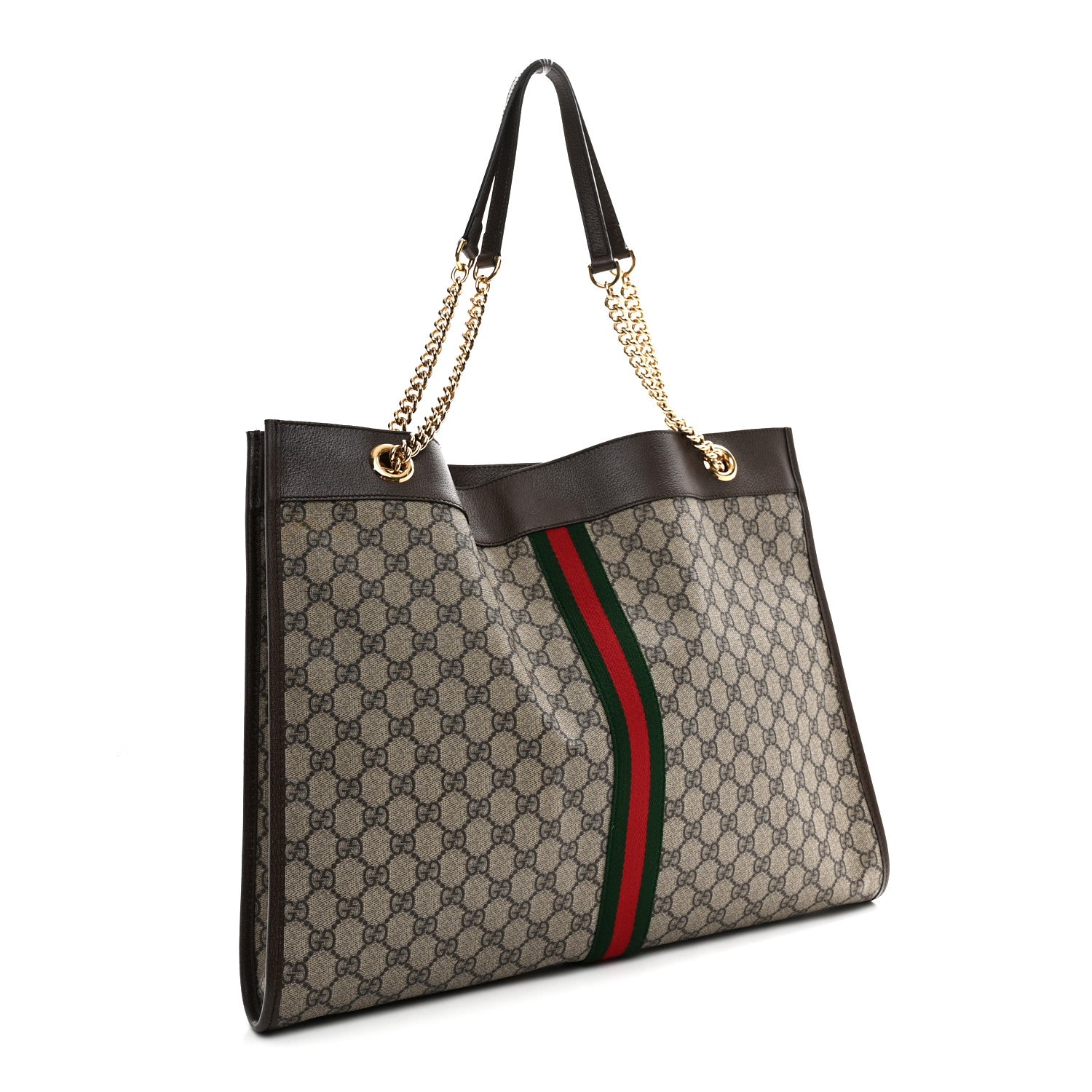 Gucci GG Supreme Monogram Large Rajah Chain Tote Beige New Acero 4 of 11