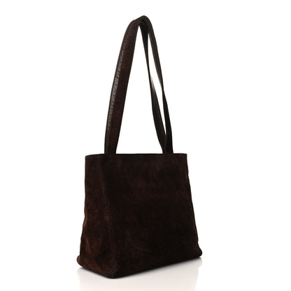 Chanel Suede CC Shoulder Bag Brown 3 of 9