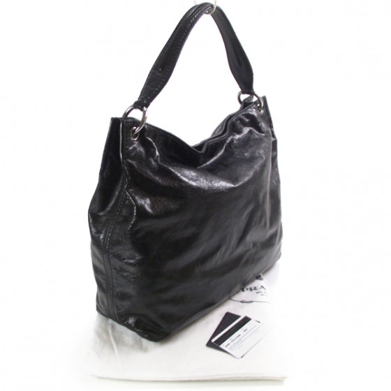 Prada Vitello Shine Hobo Black 3 of 12